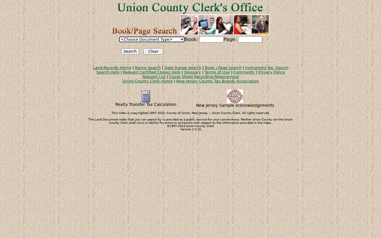 Hillside previous residents title research with Union County book and page deed search